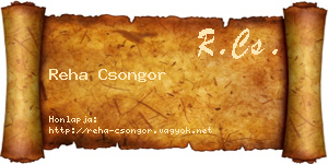 Reha Csongor névjegykártya